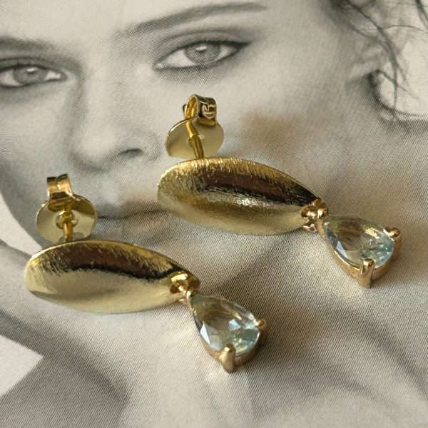 Aro Cristal Cielo 2 cm Gold Colección Brasil