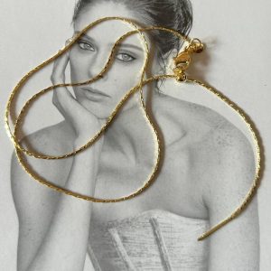 Cadena Pasador Delgada Gold 45 cm Ajustable Colección Gold Addict