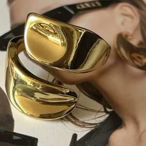 Anillo Magenta Gold Ajustable Colección Gold Addict